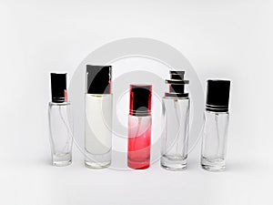 Bottle`s of perfume isolated on white background