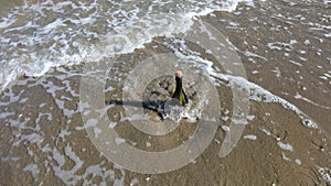 Bottle with a secret message by the sea