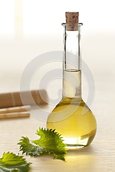 Bottle with shiso leaf oil