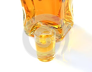 Bottle and small glass