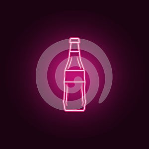 bottle of soda icon. Elements of Bottle in neon style icons. Simple icon for websites, web design, mobile app, info graphics