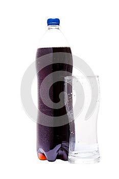 Bottle of soda isolated on a white background