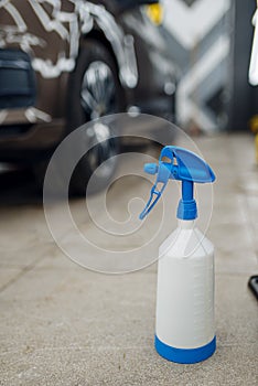 Bottle with spray, car protection film