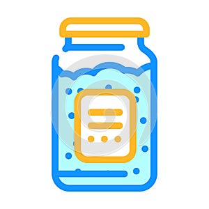 bottle for storage gluten free food color icon vector illustration