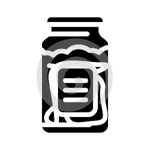 bottle for storage gluten free food glyph icon vector illustration