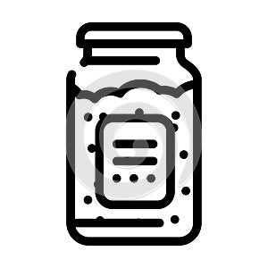 bottle for storage gluten free food line icon vector illustration