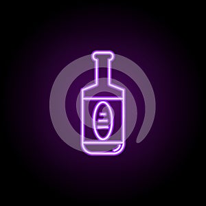 bottle of tequila icon. Elements of Alcohol drink in neon style icons. Simple icon for websites, web design, mobile app, info