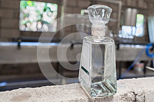 Bottle of tequila made in the Tequila Jalisco factory. photo