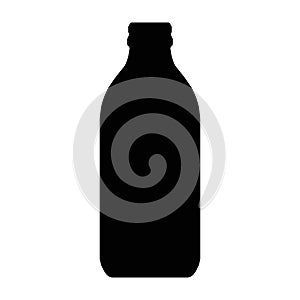 Bottle vector icon black color isolated on white background