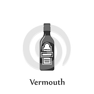 A bottle of Vermouth icon. Element of drink icon for mobile concept and web apps. Detailed A bottle of Vermouth icon can be used