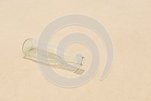 A bottle of water on beach