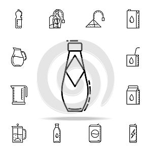 bottle of water dusk icon. Drinks & Beverages icons universal set for web and mobile