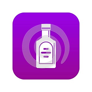 Bottle of whiskey icon digital purple