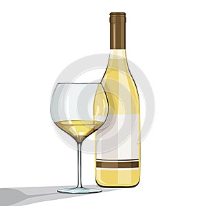 A bottle of white wine