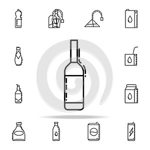 a bottle of wine dusk icon. Drinks & Beverages icons universal set for web and mobile