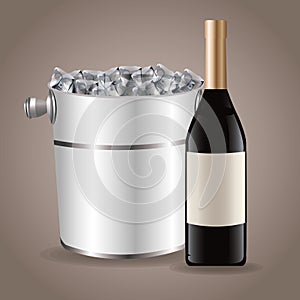 Bottle wine ice bucket drink image