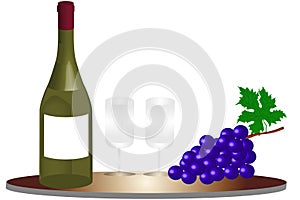Bottle of wine - illustration