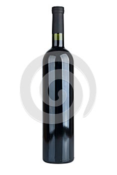 Bottle of wine isolated on white background