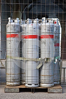 Bottled gas cylinders photo