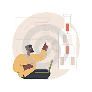 Bottleneck analysis abstract concept vector illustration.