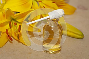 Bottles of aromatic oil