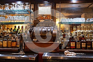 Bottles of Booze, Liquor, Alcohol in a Bar, Tavern