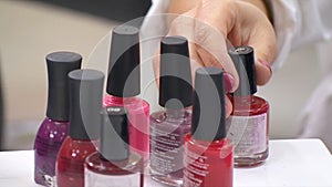 Bottles Of Colored Nail Polish