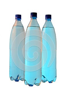 Bottles with cool water