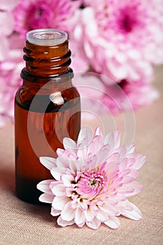 Bottles of essential oil