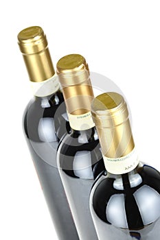 Bottles of fine italian red wine