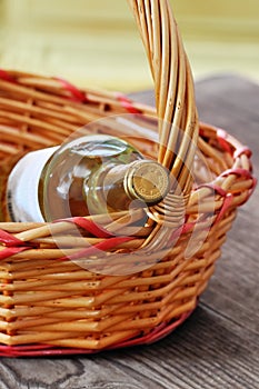 Bottles of fine italian white wine