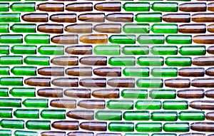 bottles of glass wall background