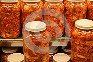 Bottles of Kimchi