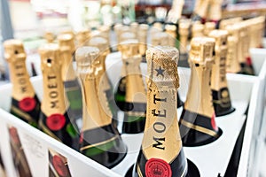 Bottles of Moet Chandon Champagne for sale