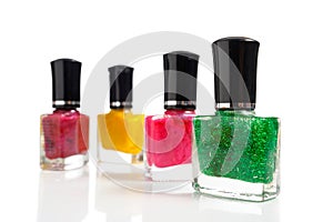 Bottles of nail polish