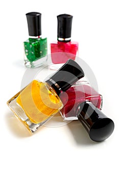 Bottles of nail polish