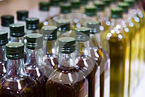 Bottles of olive oil