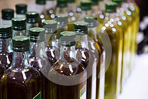 Bottles of olive oil