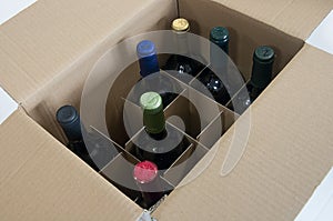 Bottles in paper packaging