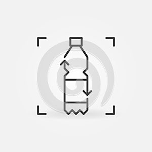 Bottles Recycling linear vector concept icon or sign