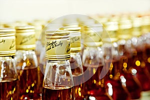 Bottles of scotch blended whisky