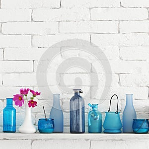 Bottles on a shelf