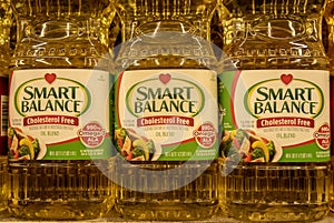 Bottles of Smart Balance Vegetable Cooking Oil