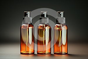 bottles for use in cosmetology with a proportional dispenser.