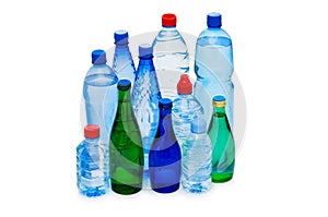 Bottles of water isolated