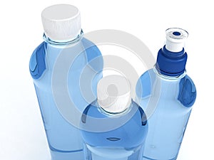 Bottles of water isolated on white