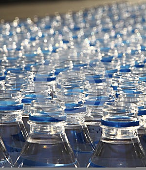 Bottles of water during marathon