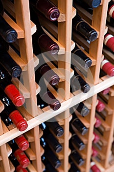 Bottles In Wine Cellar