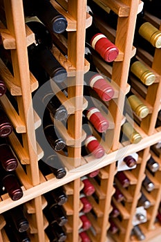 Bottles In Wine Cellar