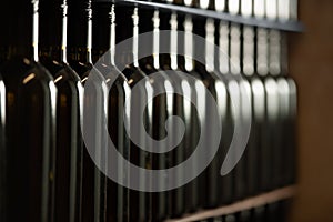 Bottles of wine in winecellar redy for packing and delivery